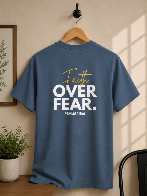 faith_over_fear_Airforce_blue Faith Over Fear T-Shirt